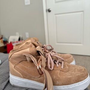 Nike Air Force 1 Victor Cruz Edition Size 7 Vanchetta Tan Suede